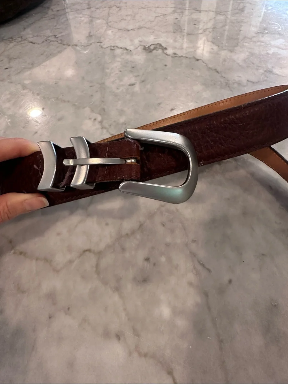 Orvis leather belt